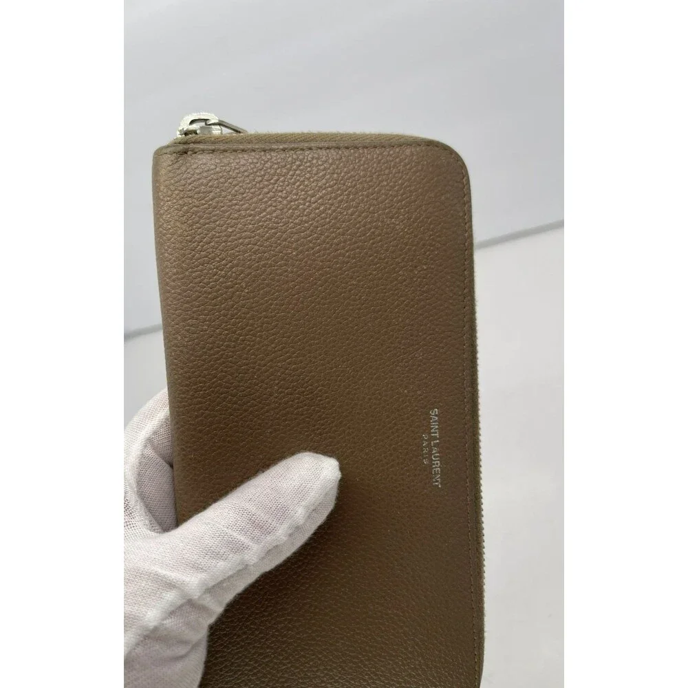 Saint Laurent Brown Leather Long Wallet – Authentic YSL Made in Italy/67 - Picture 8 of 10